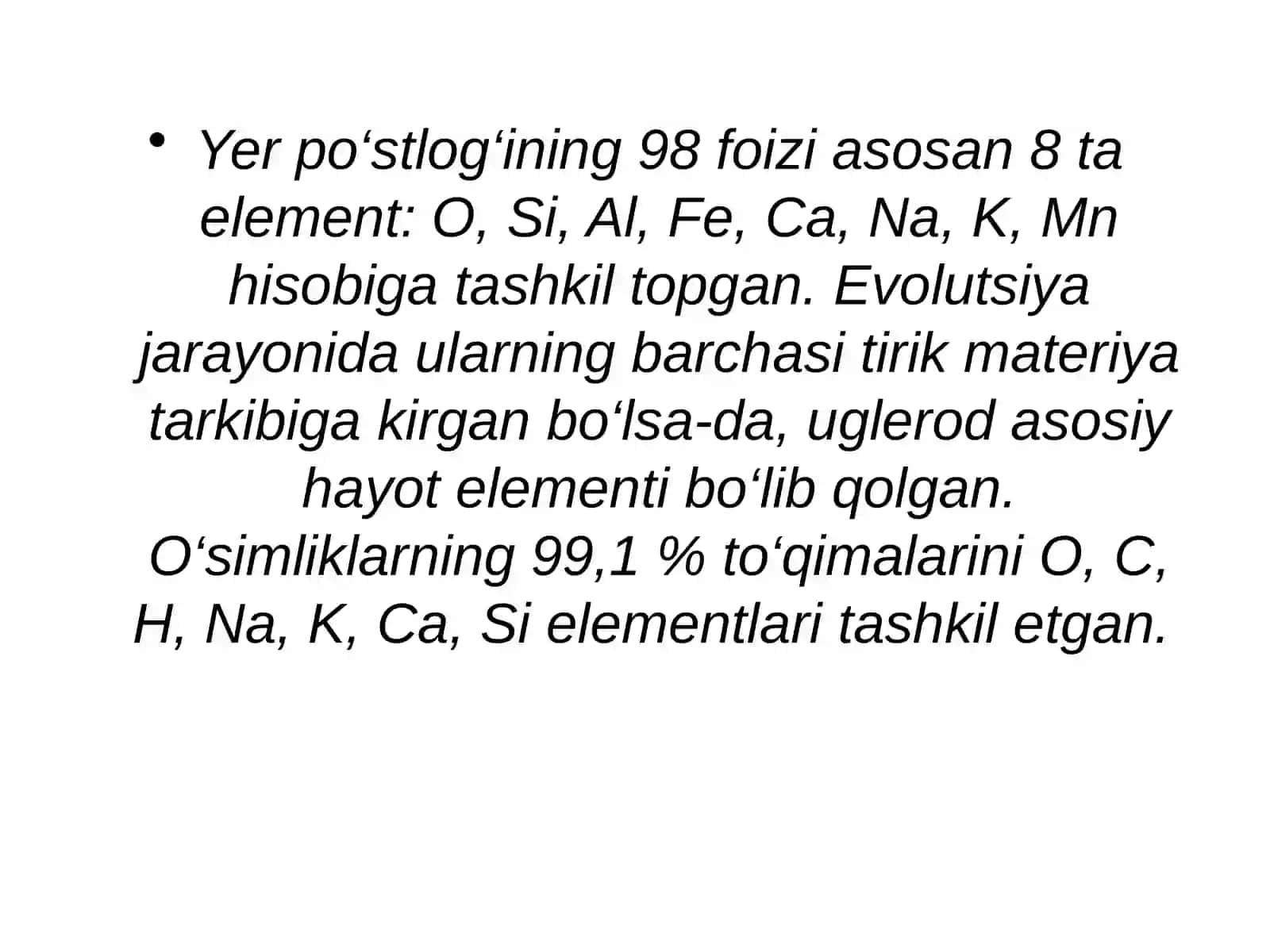 Biofaol  elementlar 2