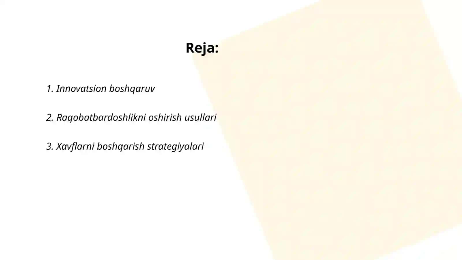 Innovatsion boshqaruv 2