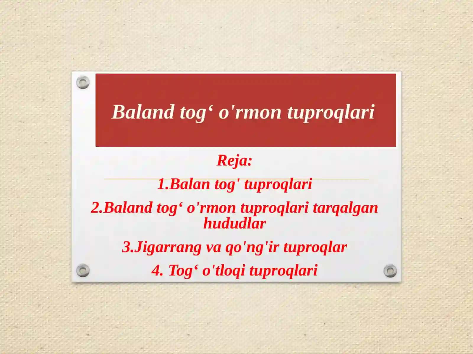 Tuproqlar tasnifi 2