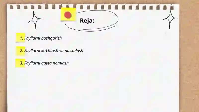 Fayllarni boshqarish 2
