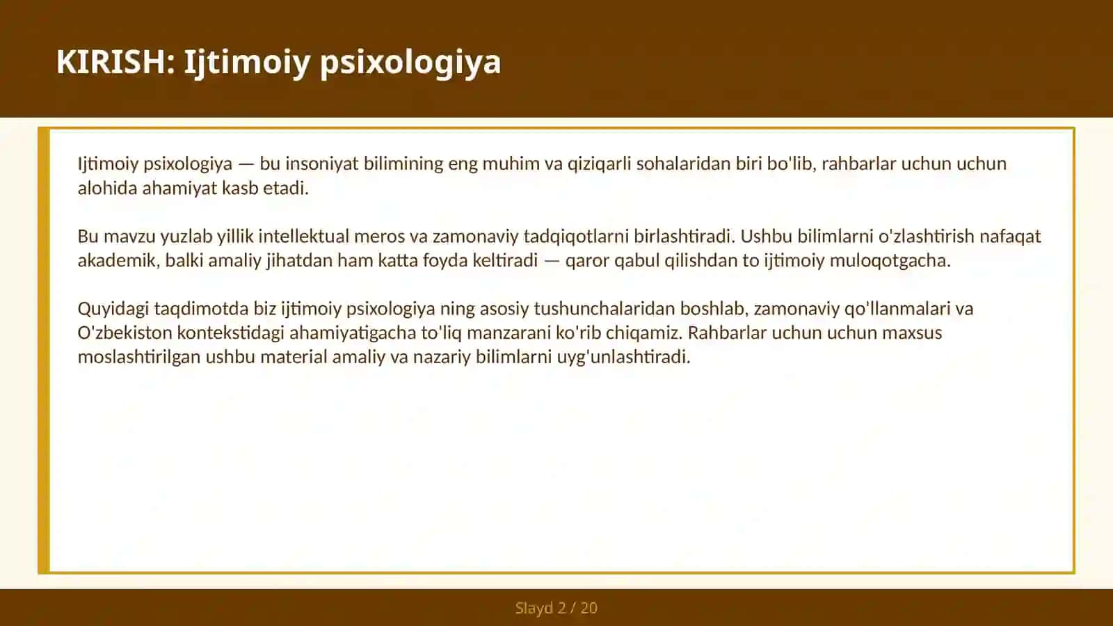 IJTIMOIY PSIXOLOGIYA 2