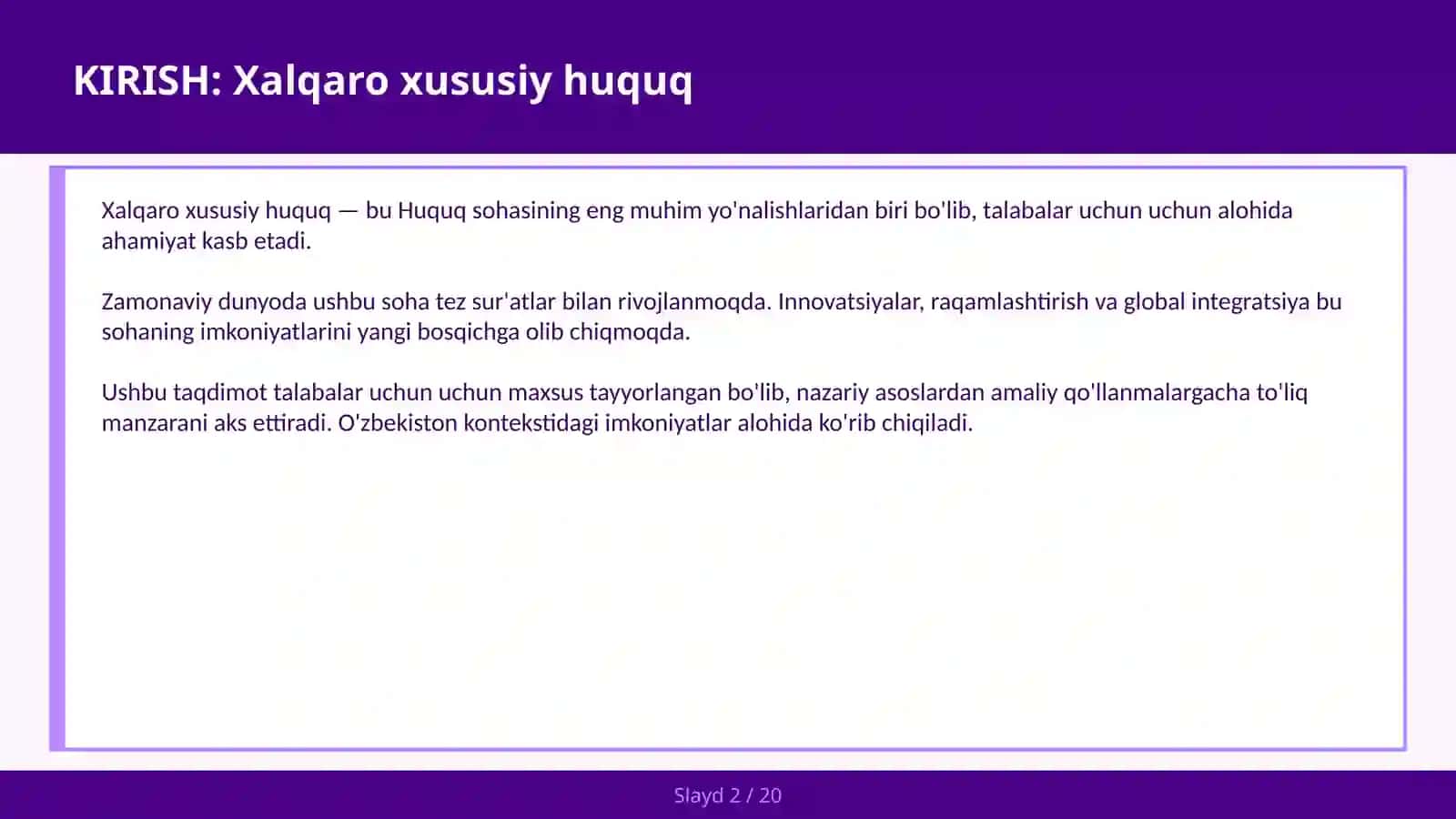 Xalqaro xususiy huquq 2