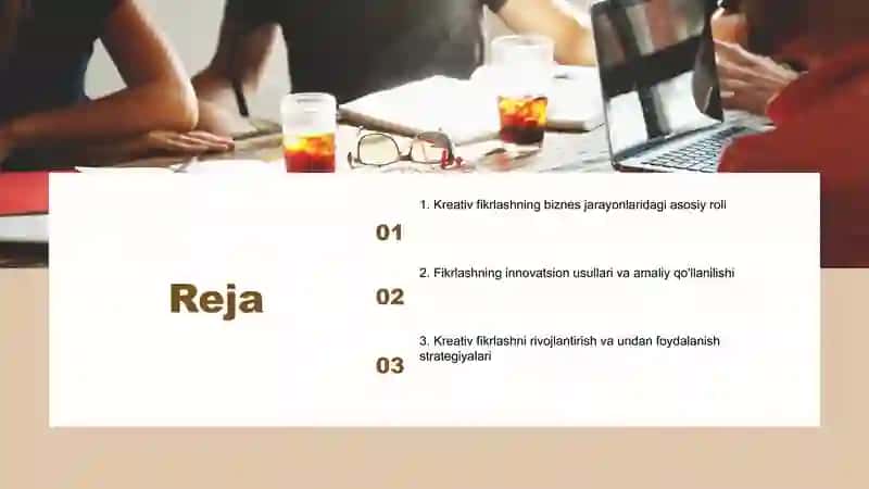 Kreativ fikrlashning o'rni 2