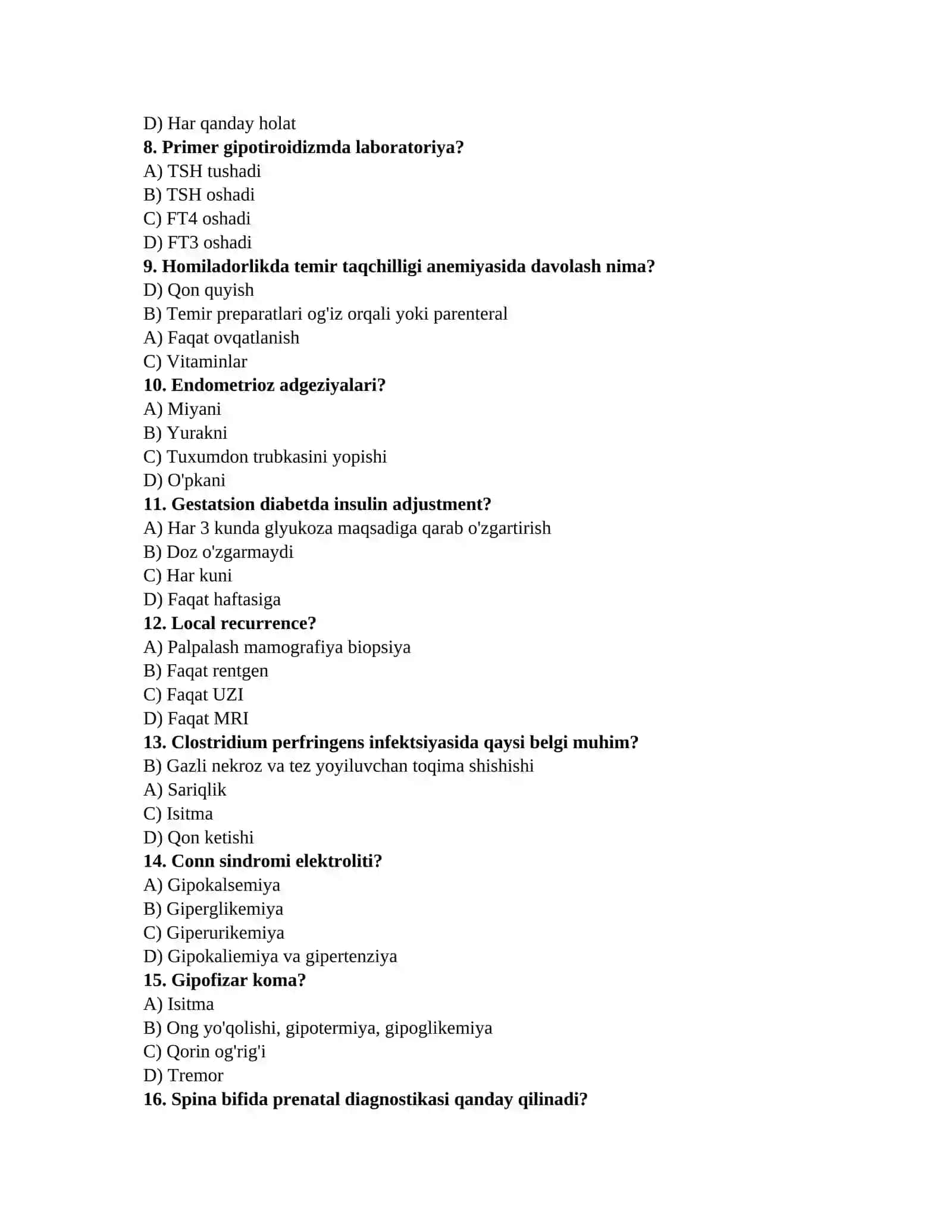 Urolog testlari 2