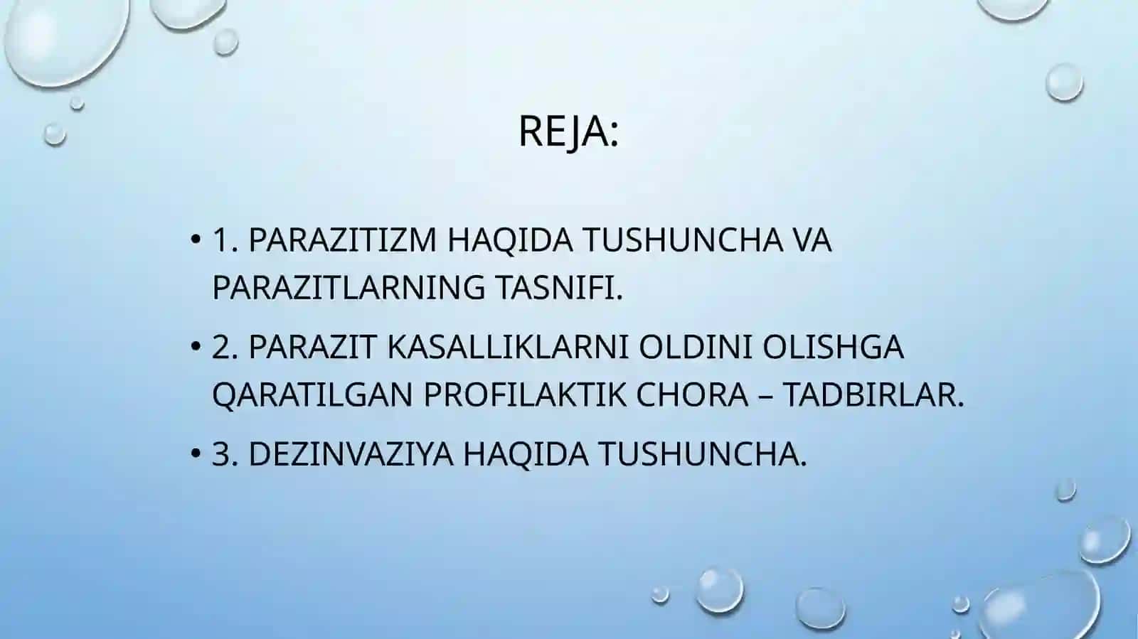 Parazitik kassalliklar 2