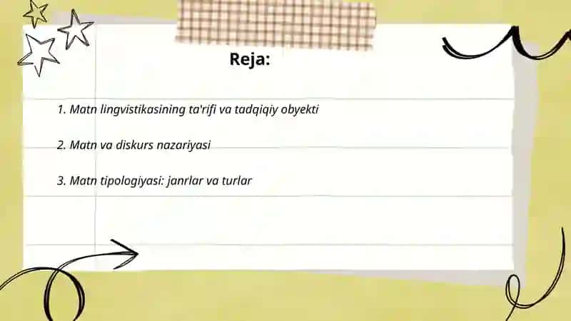 Matn lingvistikasining asosiy yo’nalishlari 2
