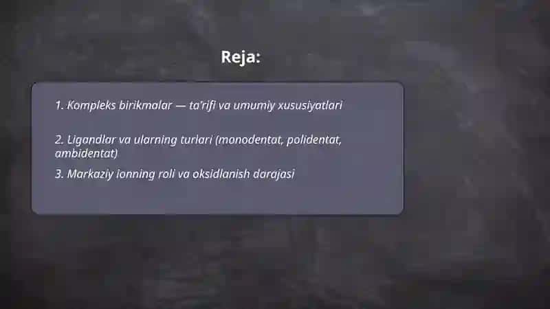 Kompleks birikmalar 2