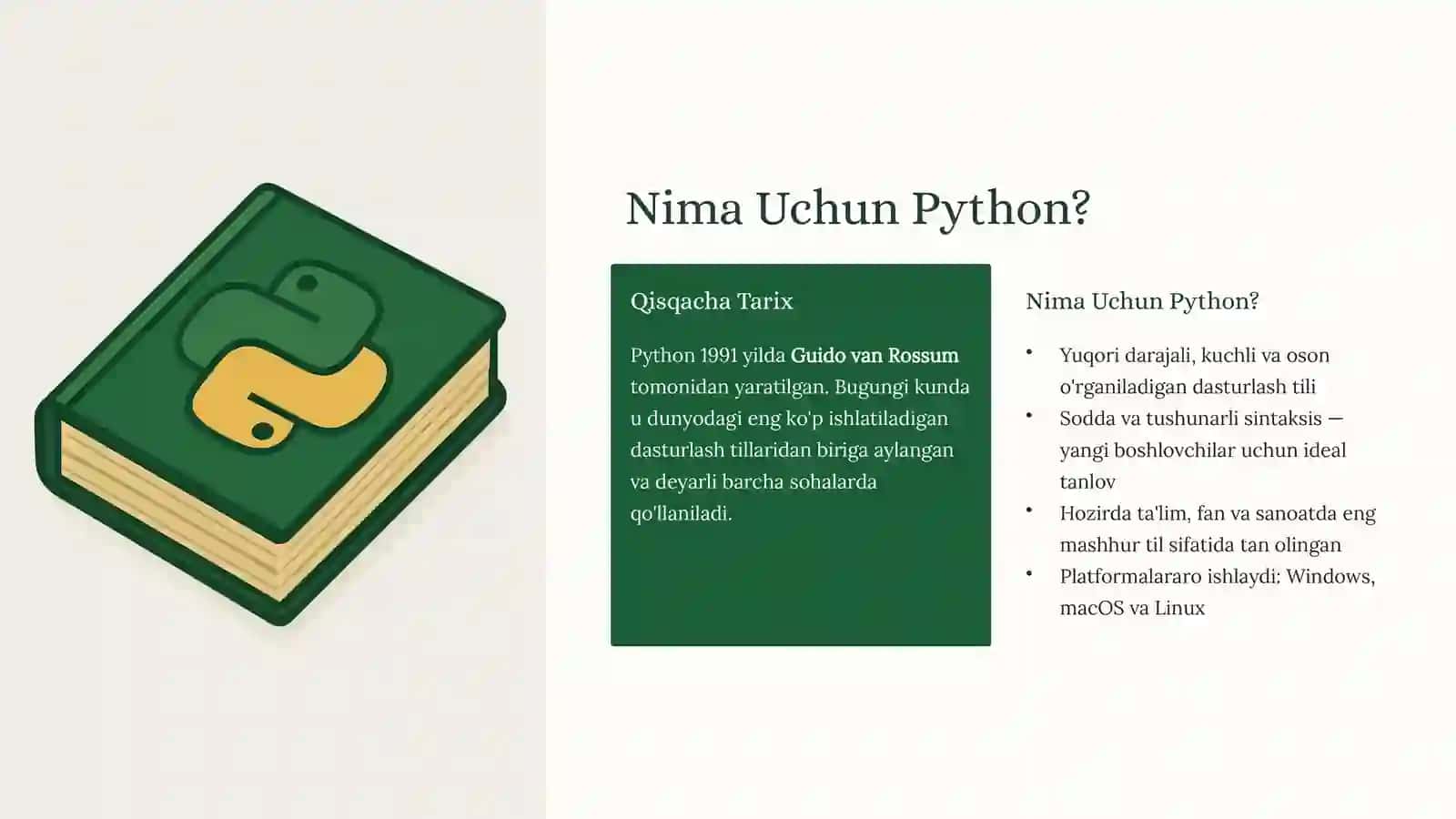 Pythonni O'rnatish va Kutubxonalarni Yuklash 2