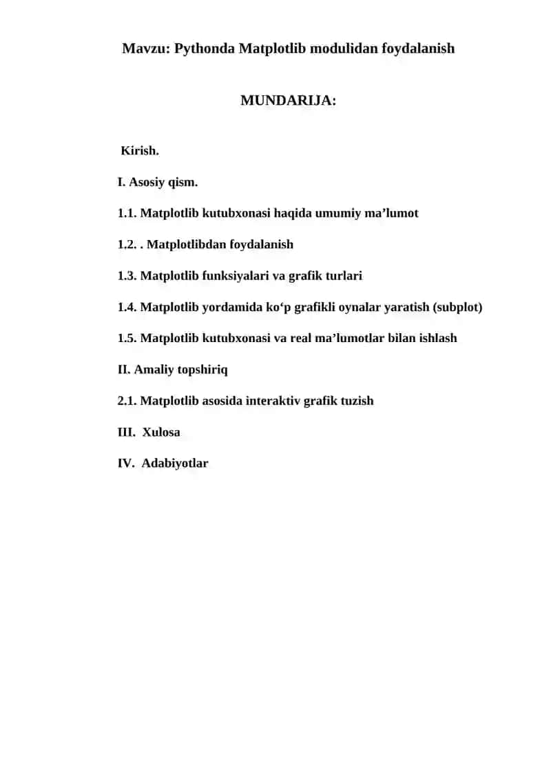 Pythonda Matplotlib modulidan foydalanish 2