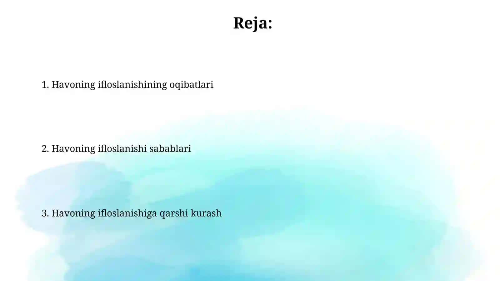 Atmosfera ifloslanishi 2