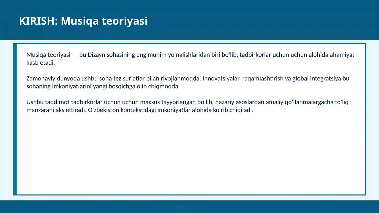 Musiqa teoriyasi 2