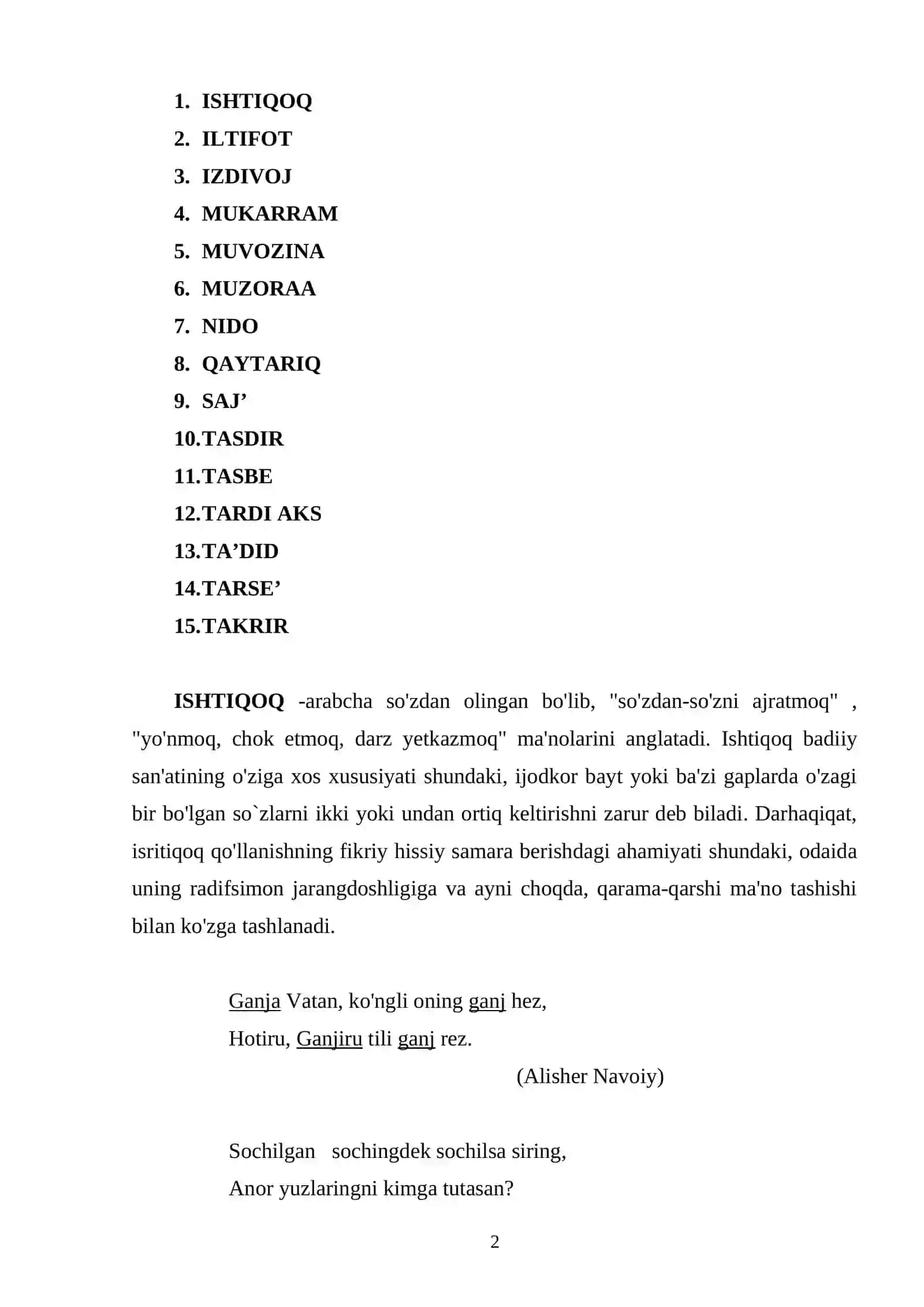 Lafziy san'atlar 2