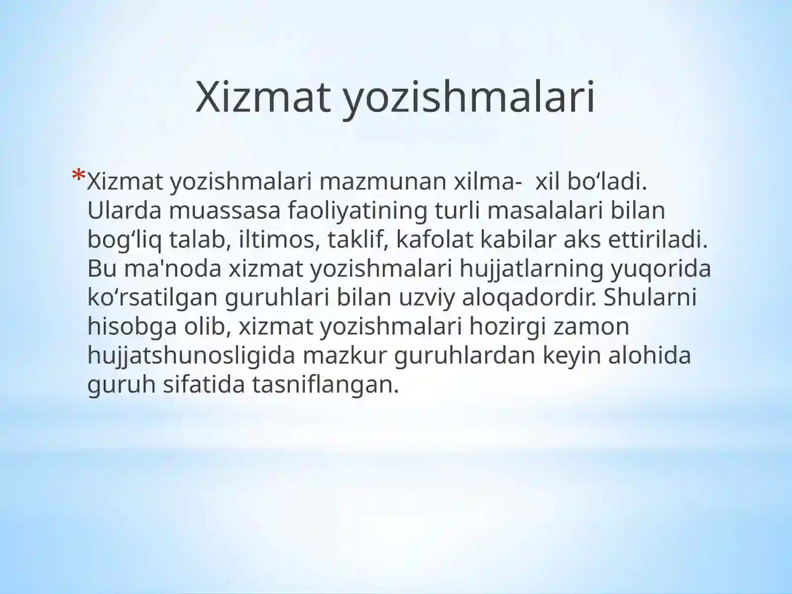 Xizmat yozishmalari-taklifnoma, telegramma, telefonogramma, adres, xatlar 2