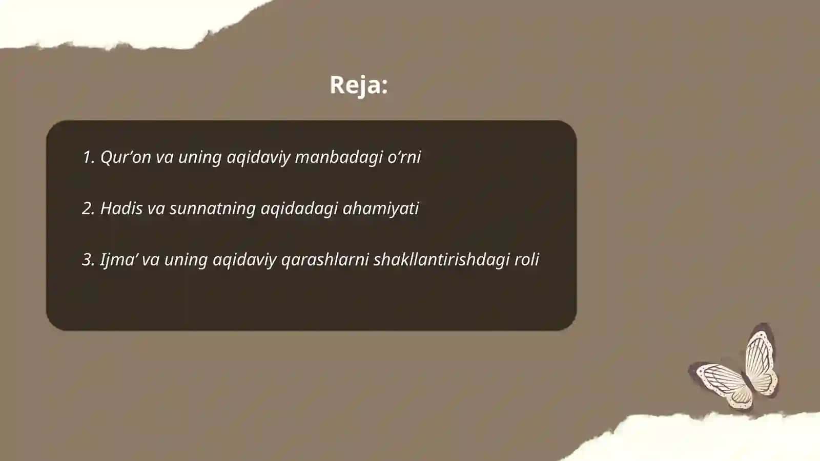 Qur’on va uning aqidaviy manbadagi oʼrni 2