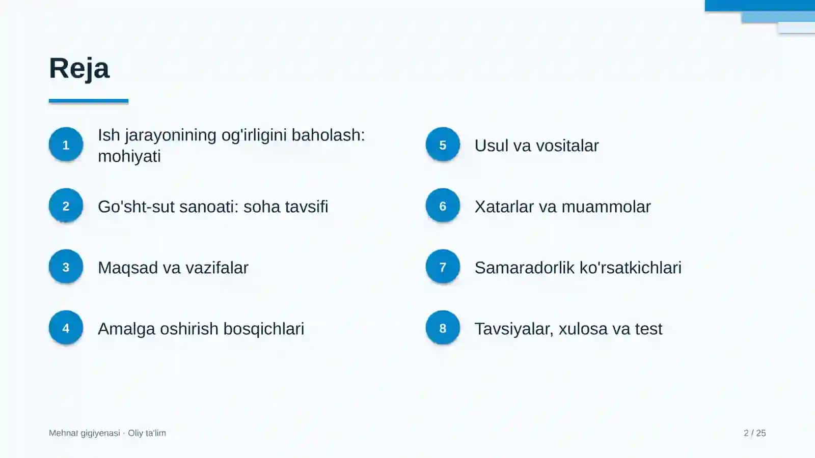Go'sht-sut sanoatida ish jarayonining og'irligini baholash 2