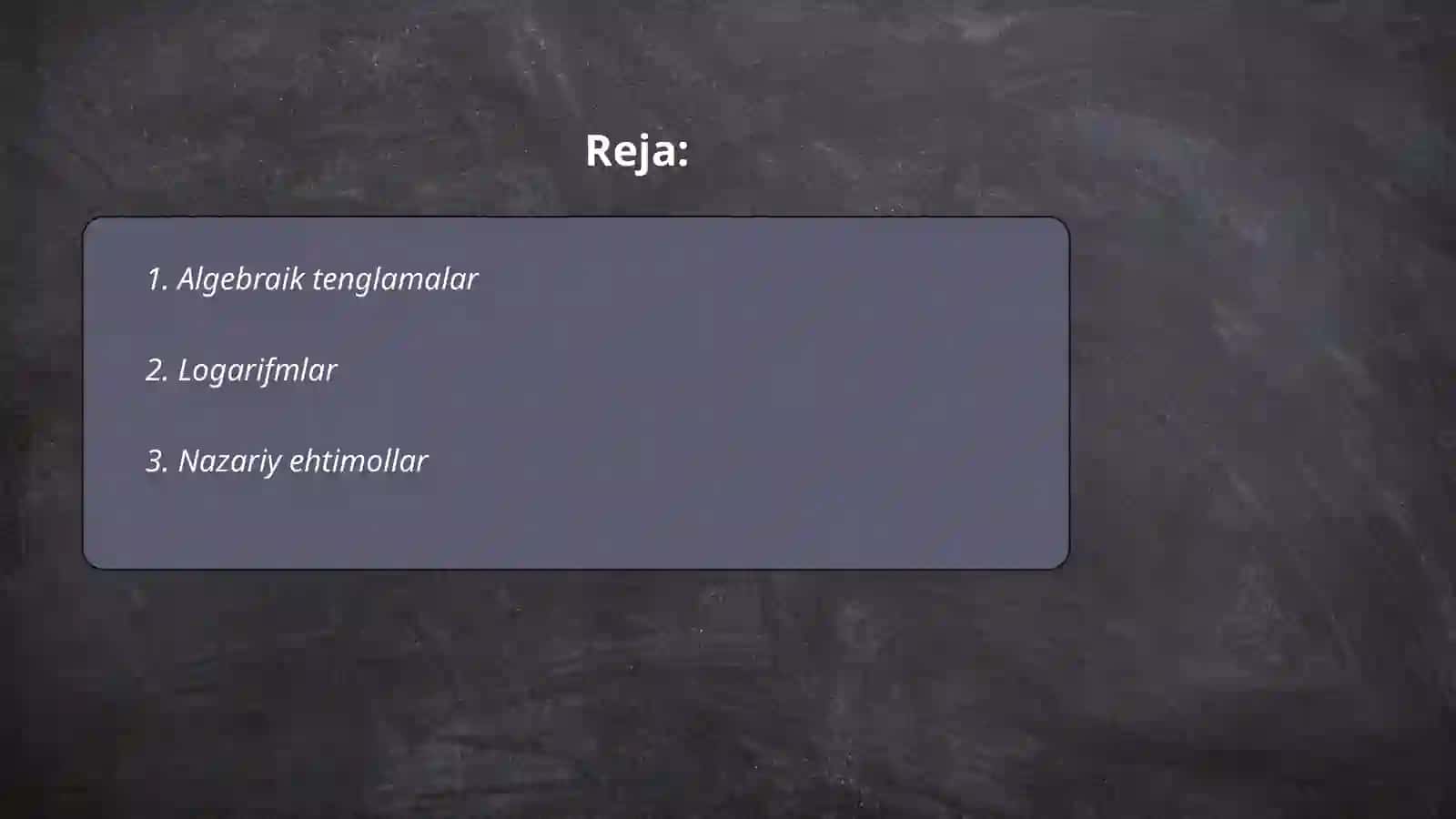Kimyo uchun matematika 2