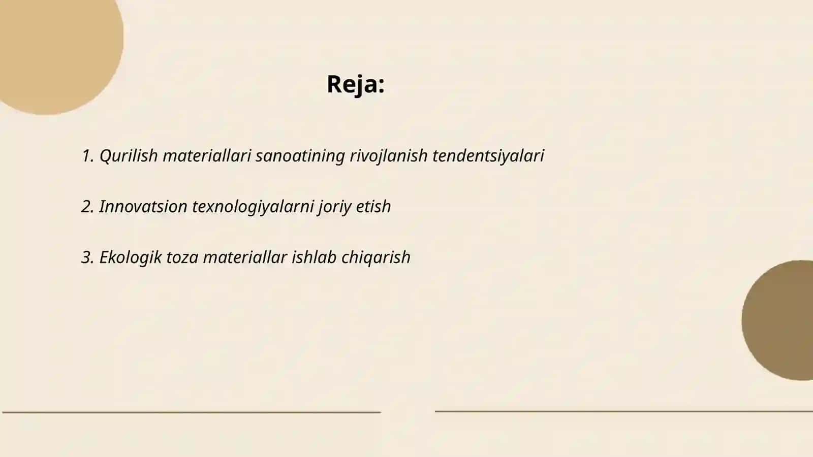 Qurilish materiallarini ishlab chiqarishning taraqqiyot yoʻnalishlari 2