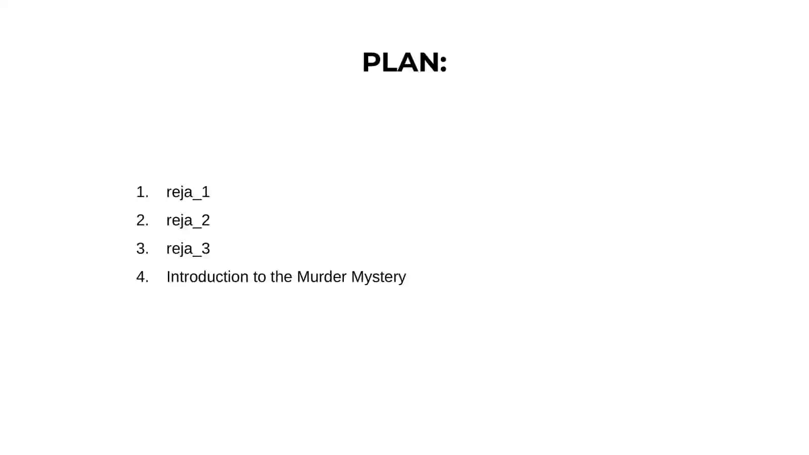 Introduction to the Murder Mystery 2