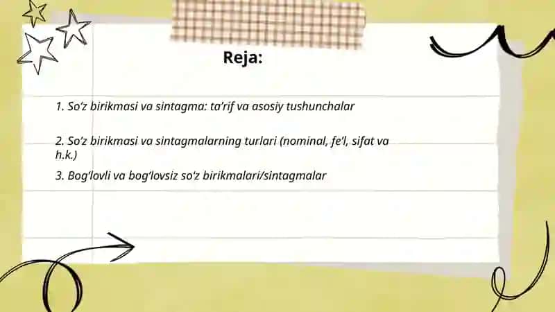 Soʻz birikmasi va sintagma 2