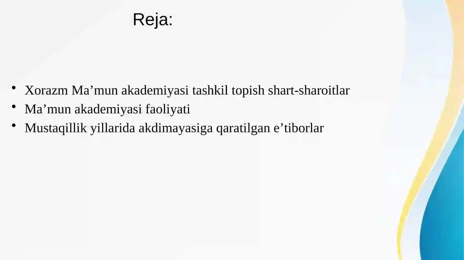 Xorazm Mamun akademiyasi faoliyati 2