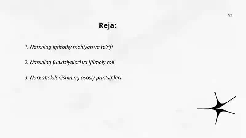 Narxning mohiyati va shakllanishi 2