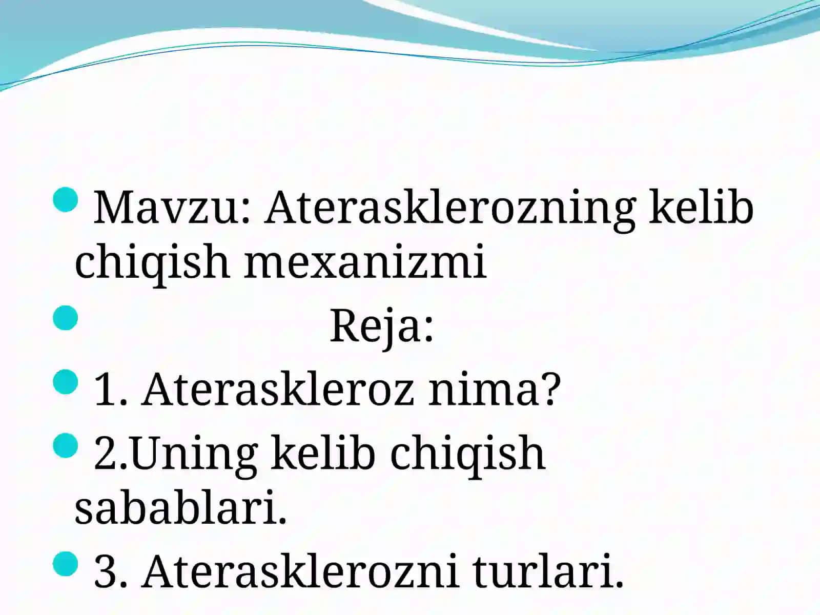 Aterasklerozning kelib chiqish mexanizmi 2