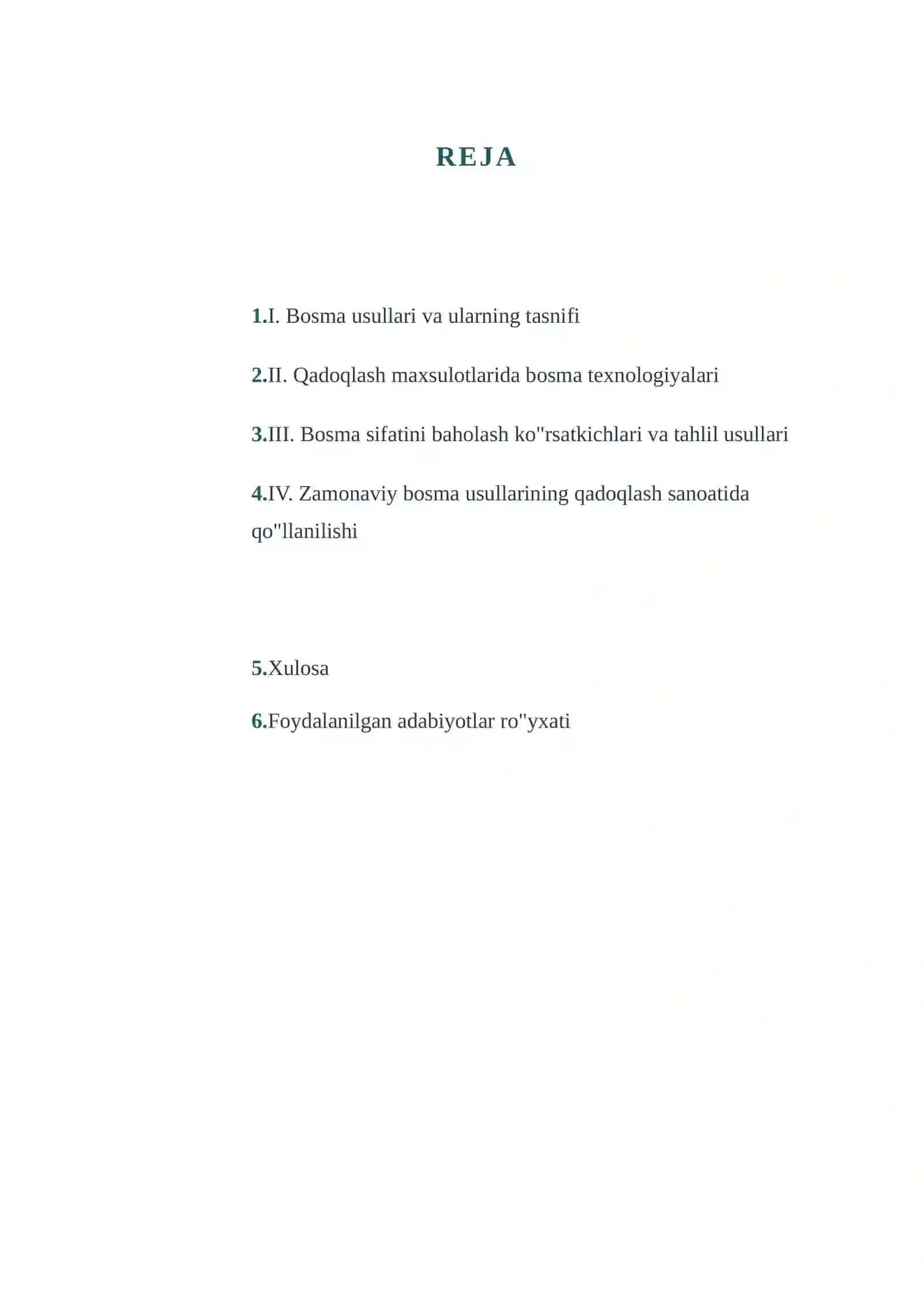 QADOQLASH MAXSULOTLARI TEXNOLOGIYASI BOSMA USULLAR TAHLILI 2