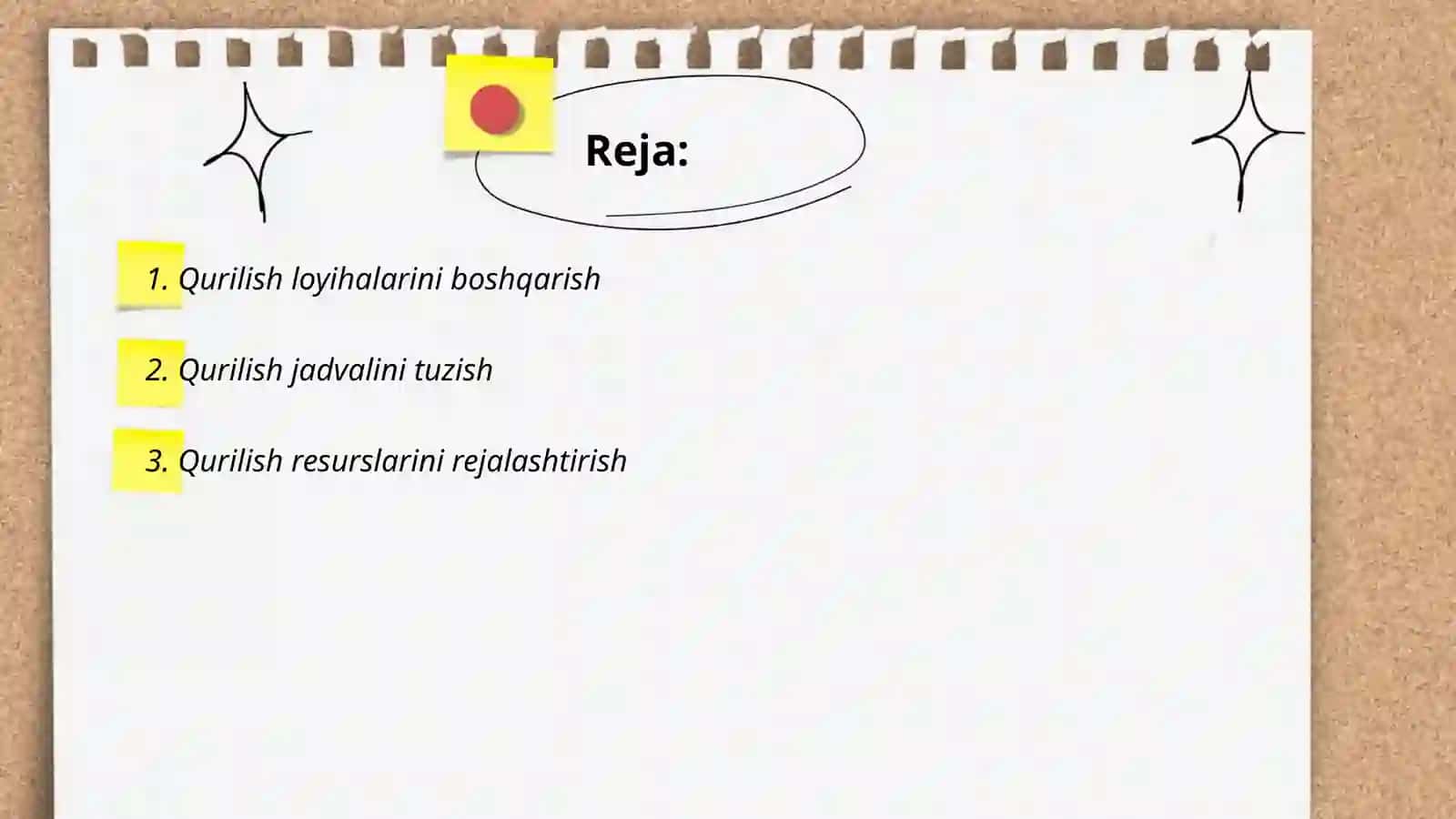 Qurilish ishlab chiqarishini tashkil etish va rejalashtirish 2