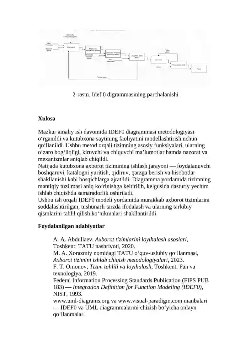 IDEF 0 Diagrammasi 2