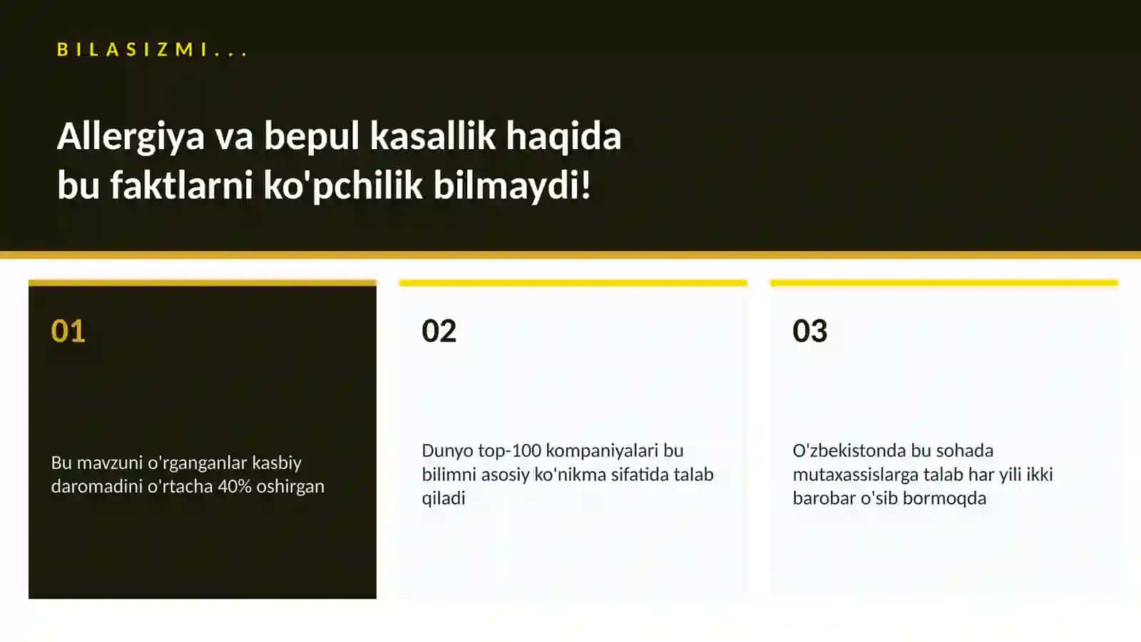 Allergiya va bepul kasallik 2