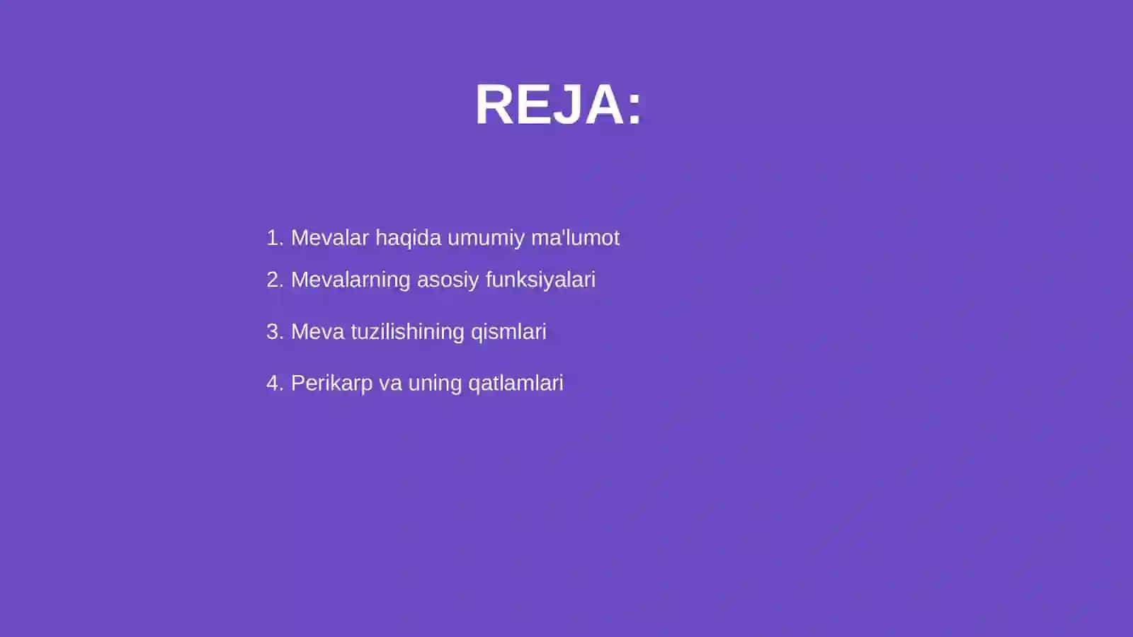 Mevalarning tuzilishi va tiplari 2