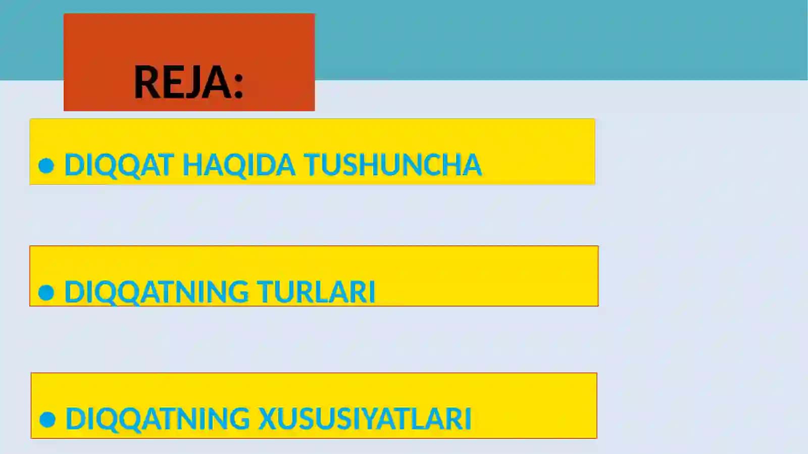 Diqqat turlari va uning xususiyatlari 2