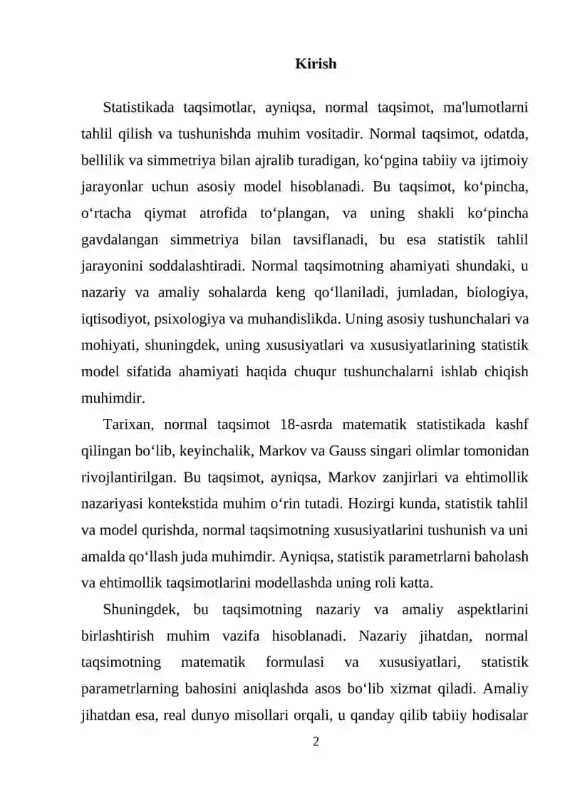 Normal taqsimotlar 2