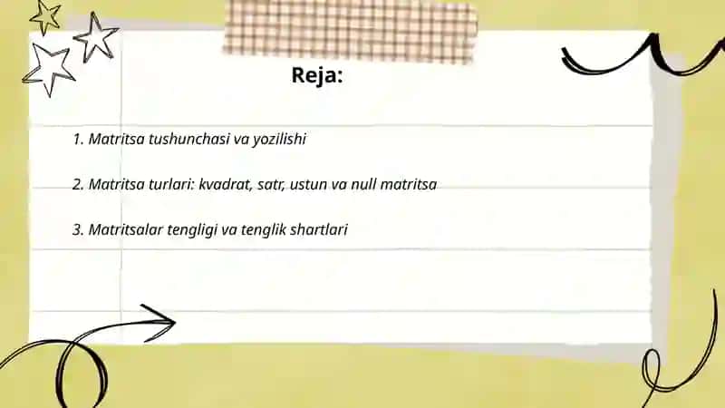 Matritsa haqida tushuncha 2