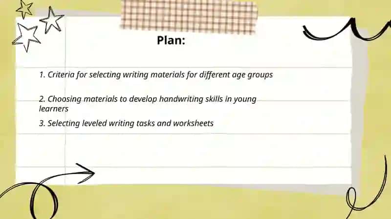 Material selection for writing in teaching young learners 2