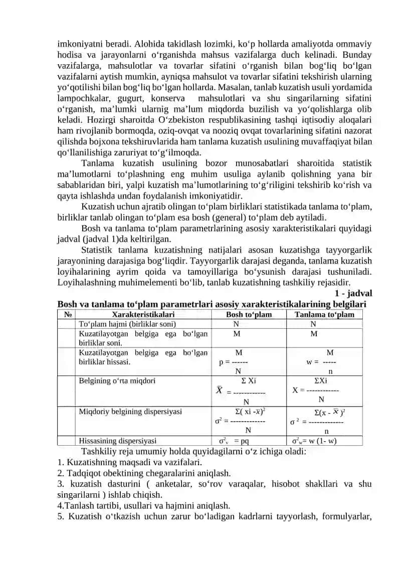 Tanlama kuzatish usuli 2