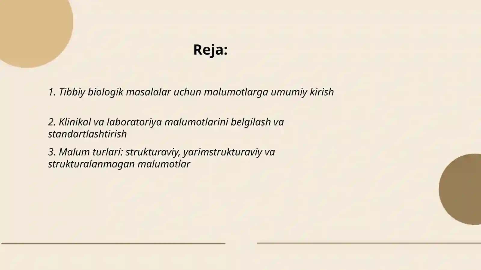 Tibbiy biologik masalani yechish misolida malumotlarni tashkil qilish va kiritish malumotlar bazasi 2