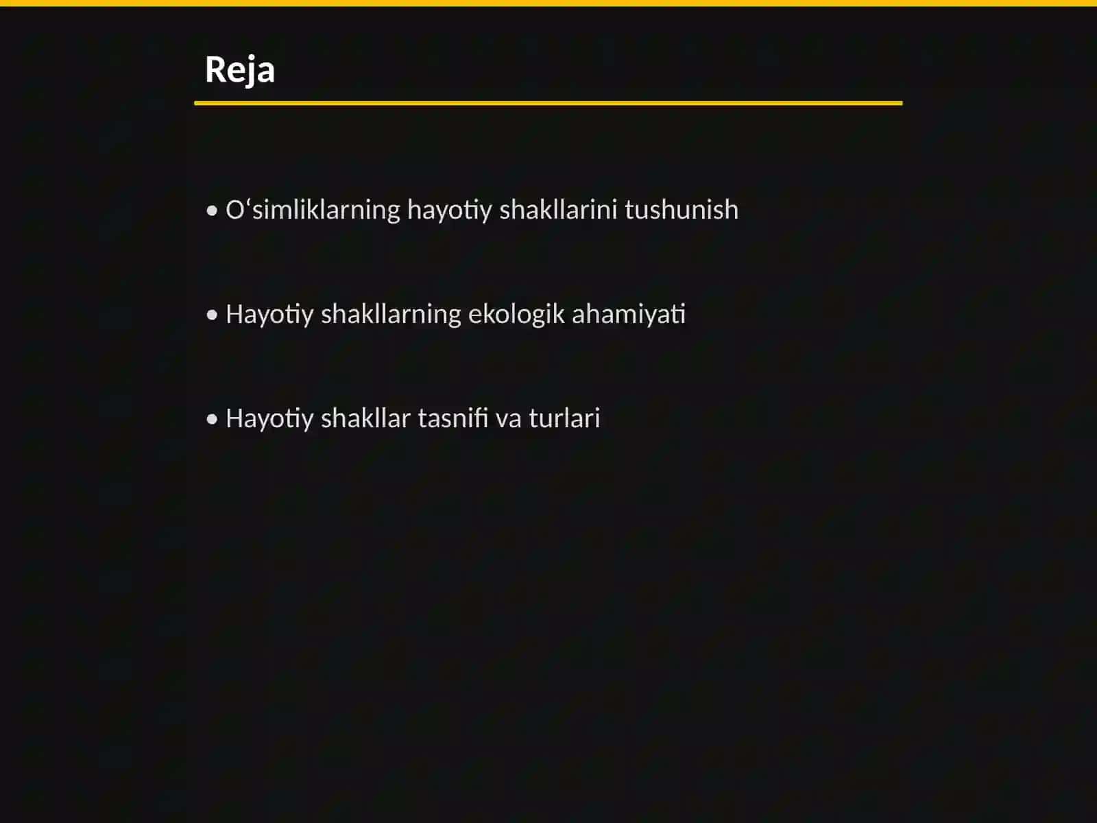 Oʻsimliklarning hayotiy shakllari 2