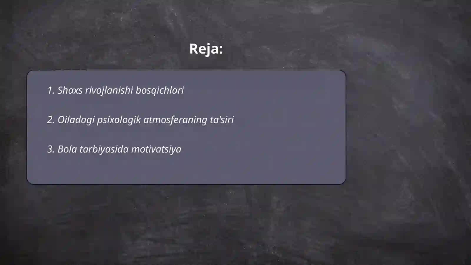 Eshtish psixologiyasi 2