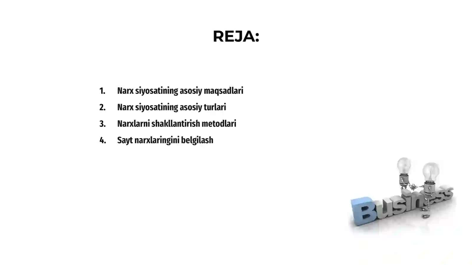 Narx siyosati 2