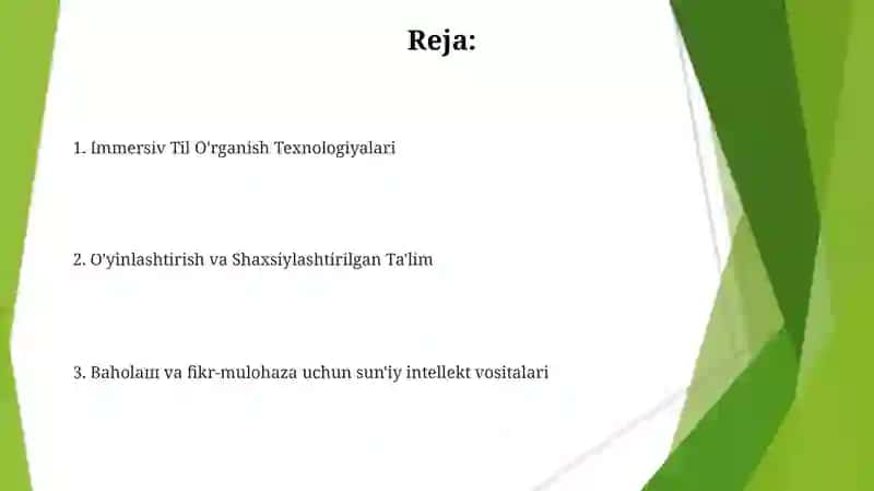 Immersiv Til O'rganish Texnologiyalari 2