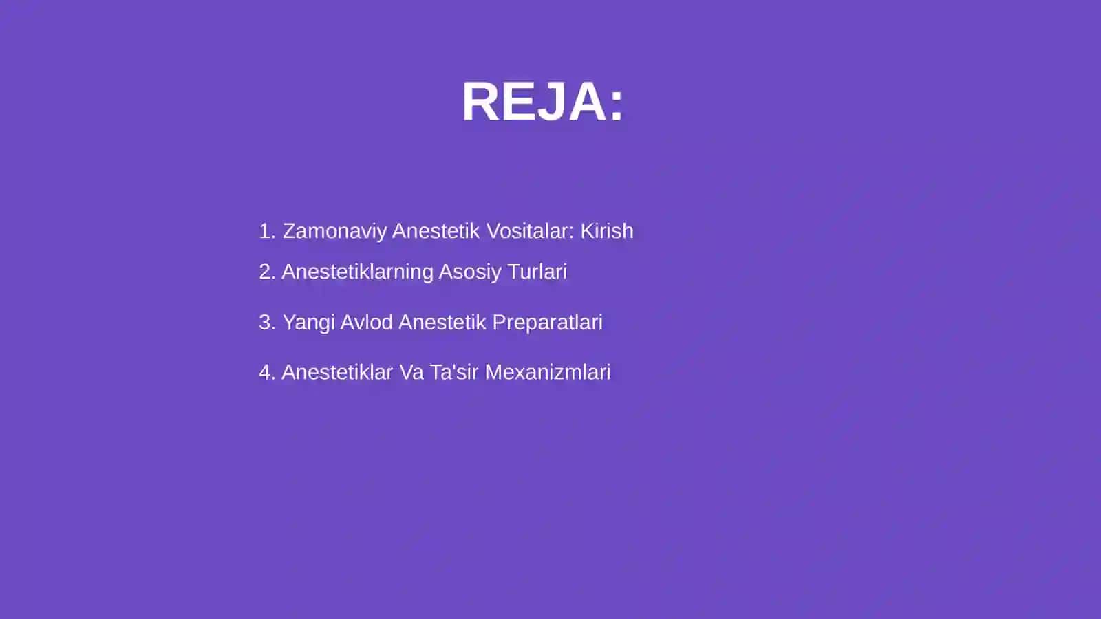 Zamonaviy Anestetik Vositalar 2