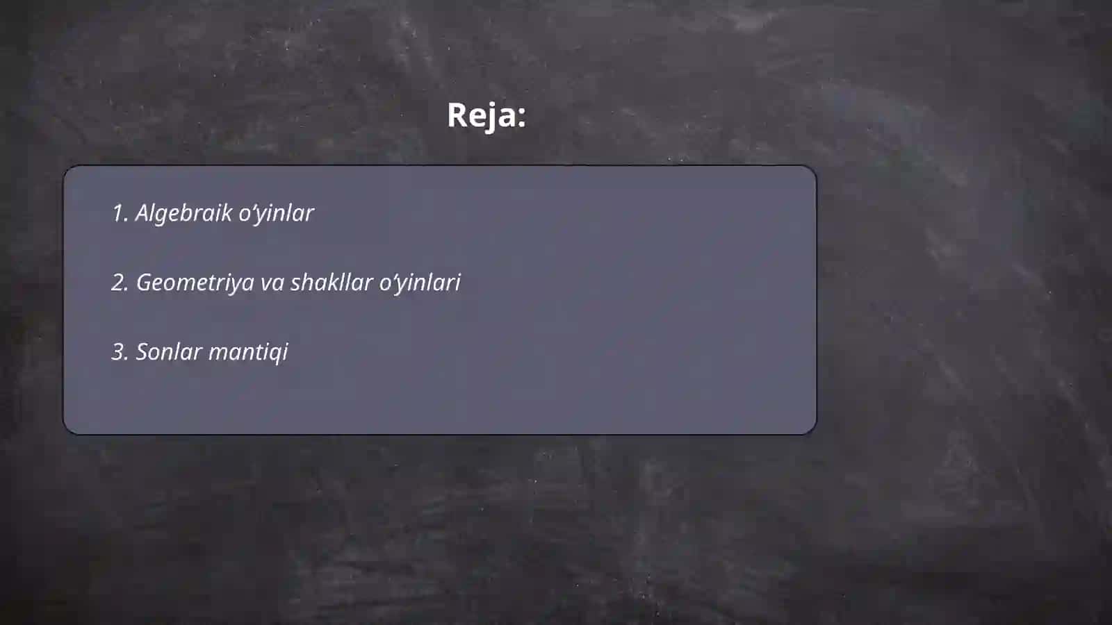 Matematik oʻyinlar 2