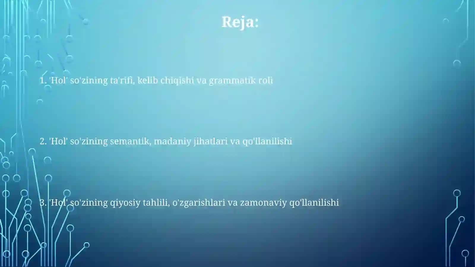 Arab tilida Hol so'z turkumi 2