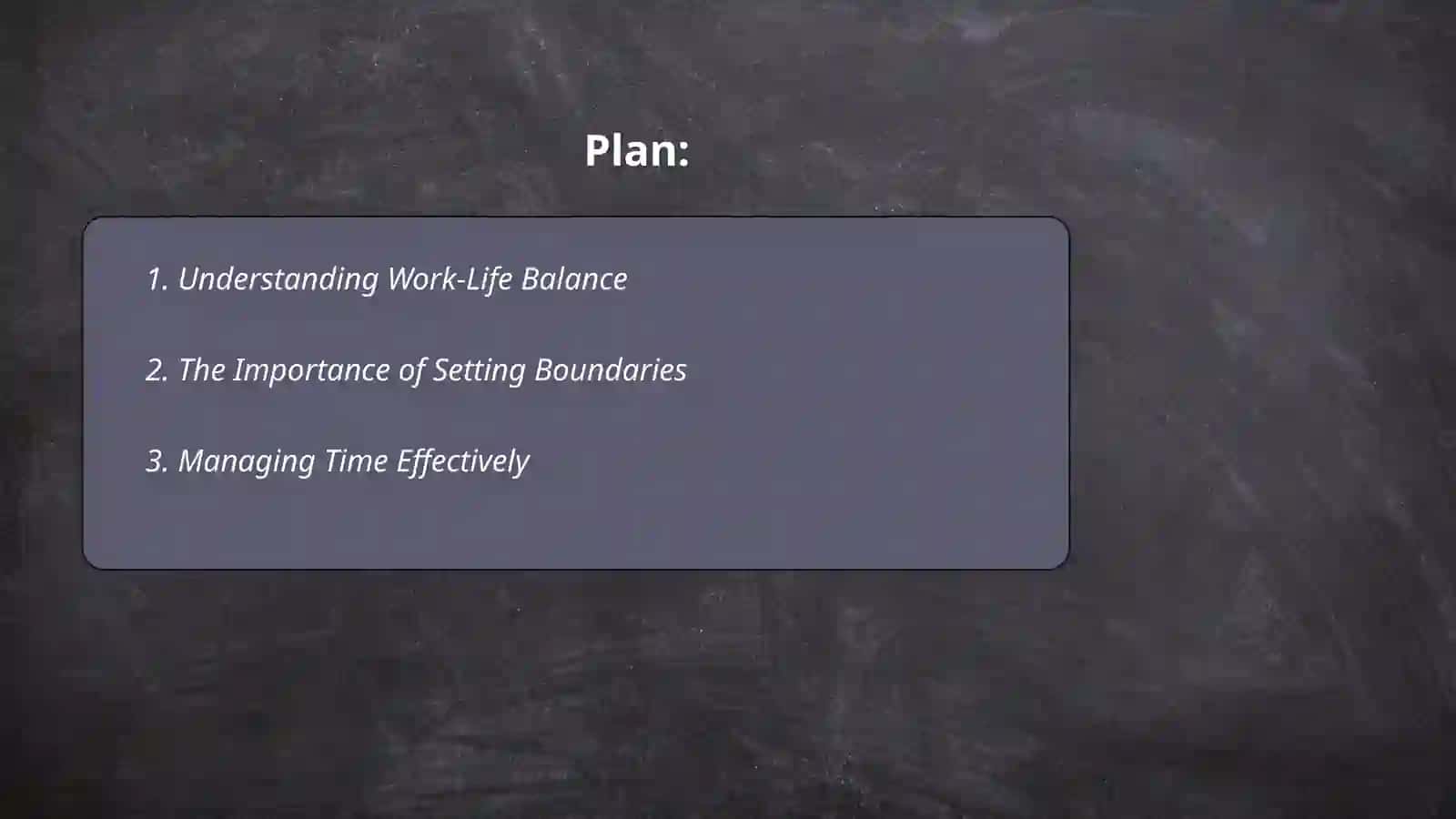 Balancing work and life 2