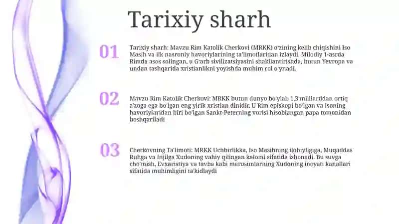 Mavzu Rim Katolik Cherkovi 2