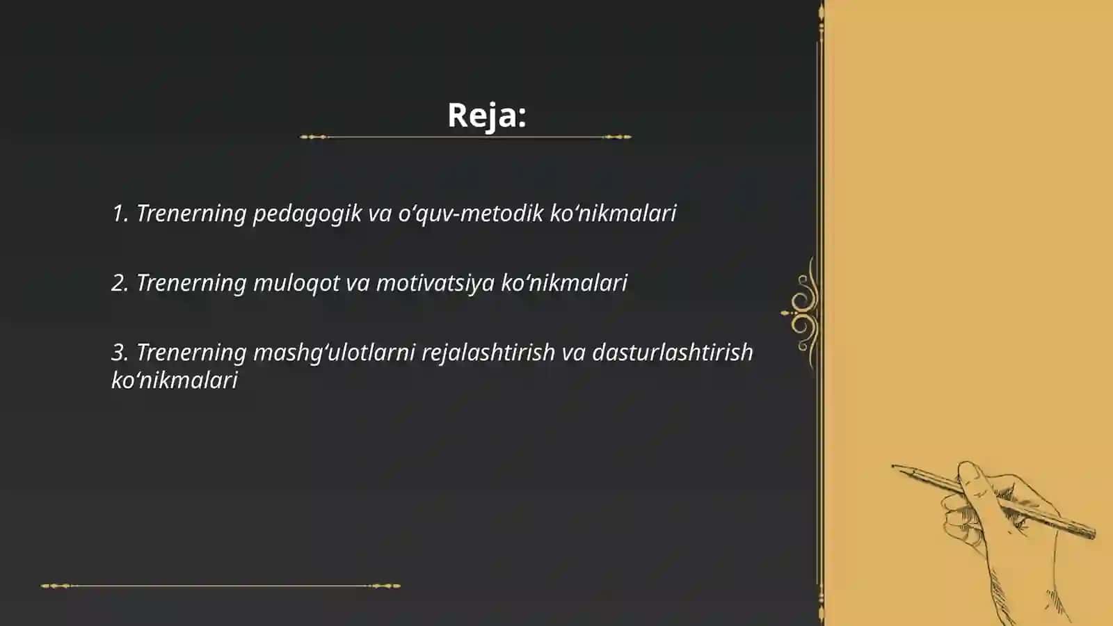 Trenerning kasbiy koʻnikmalari 2