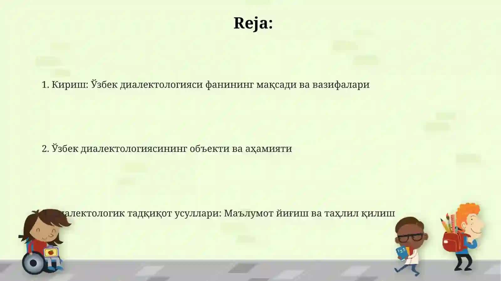 O‘ZBEK DIALEKTOLOGIYASI 2