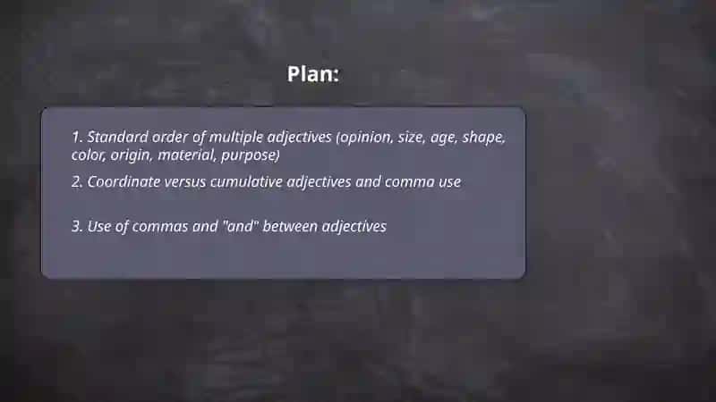 Adjectives and word order 2