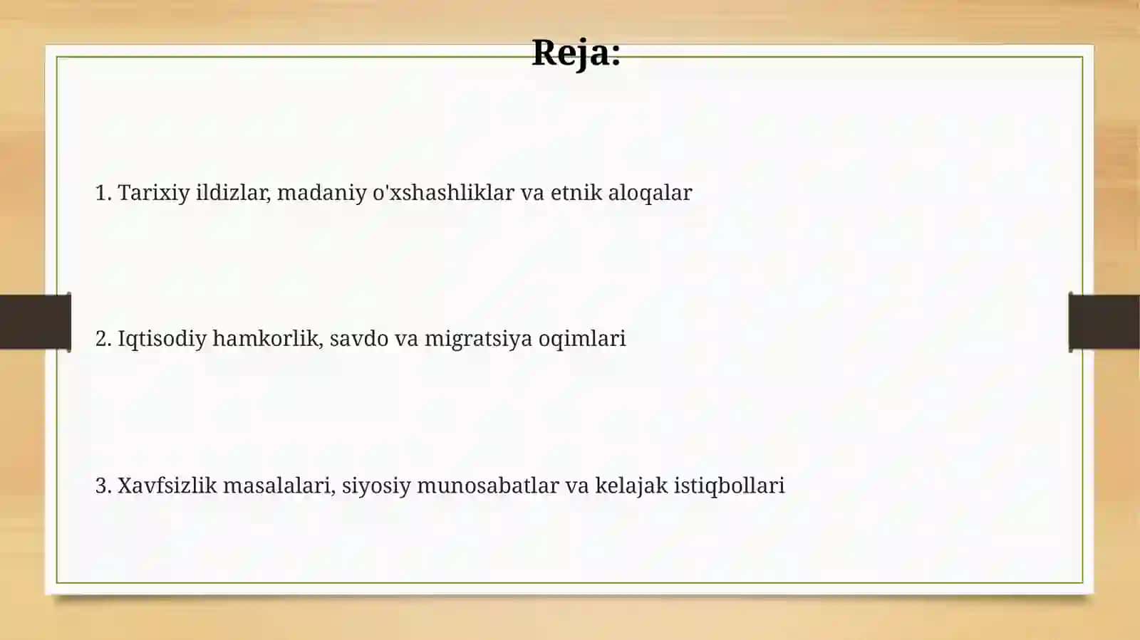Tarixiy va Madaniy Aloqalar 2